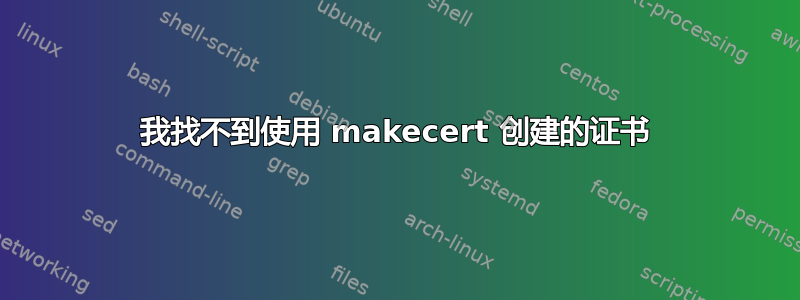 我找不到使用 makecert 创建的证书