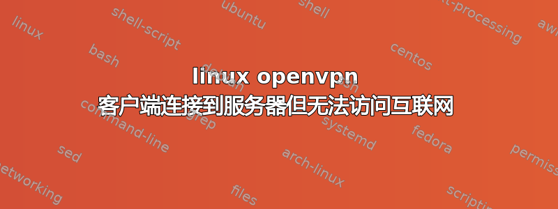 linux openvpn 客户端连接到服务器但无法访问互联网