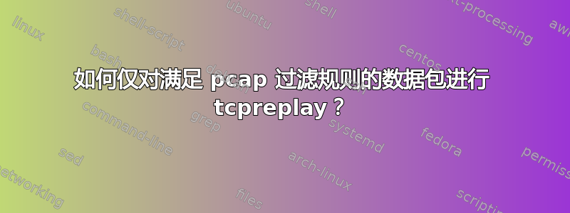 如何仅对满足 pcap 过滤规则的数据包进行 tcpreplay？