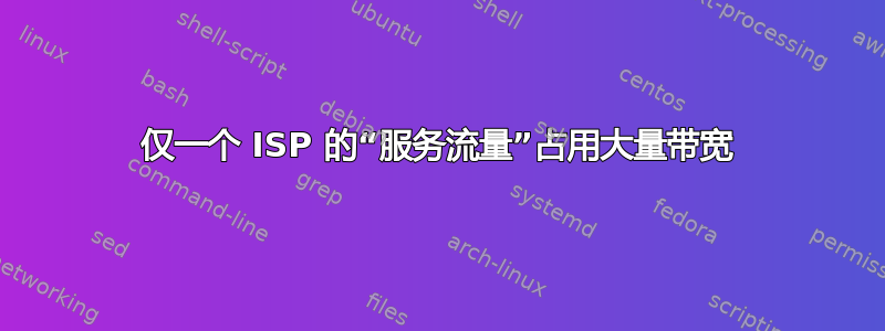 仅一个 ISP 的“服务流量”占用大量带宽