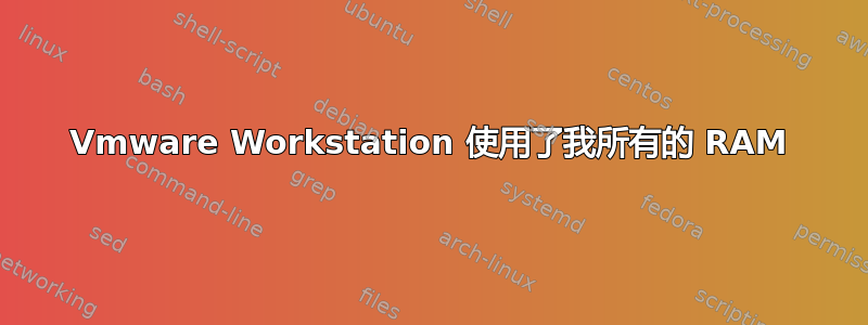 Vmware Workstation 使用了我所有的 RAM