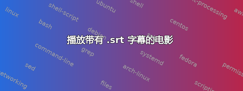 播放带有 .srt 字幕的电影