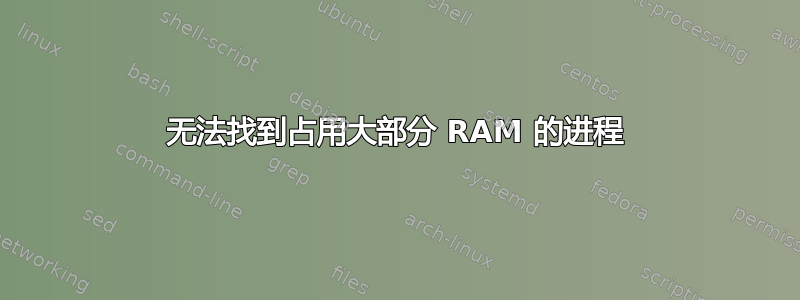 无法找到占用大部分 RAM 的进程