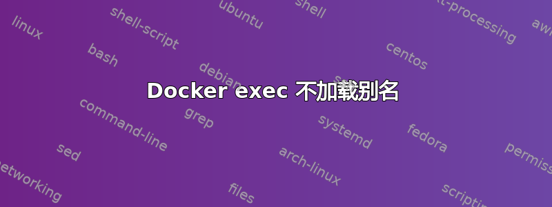 Docker exec 不加载别名