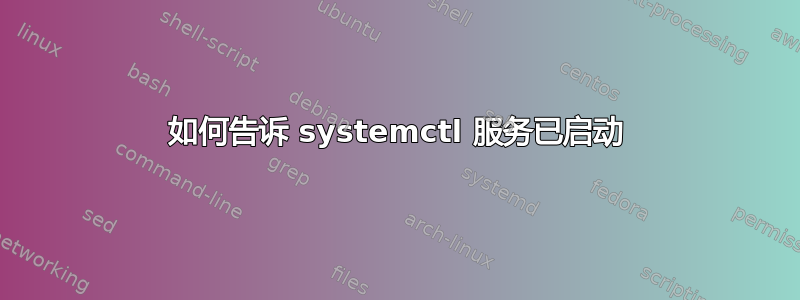 如何告诉 systemctl 服务已启动