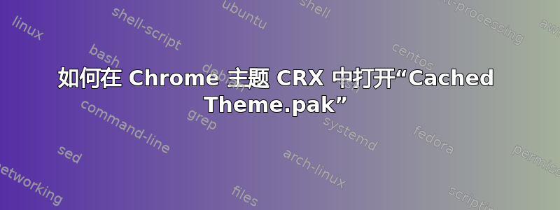 如何在 Chrome 主题 CRX 中打开“Cached Theme.pak”