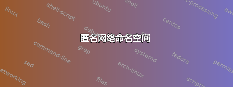 匿名网络命名空间