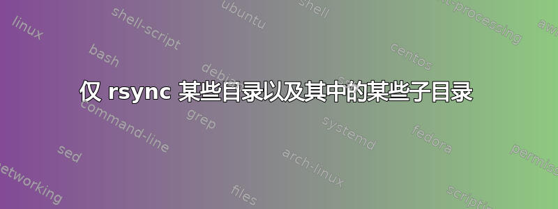 仅 rsync 某些目录以及其中的某些子目录