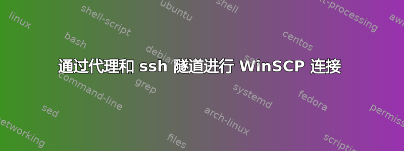 通过代理和 ssh 隧道进行 WinSCP 连接