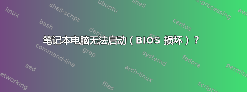 笔记本电脑无法启动（BIOS 损坏）？