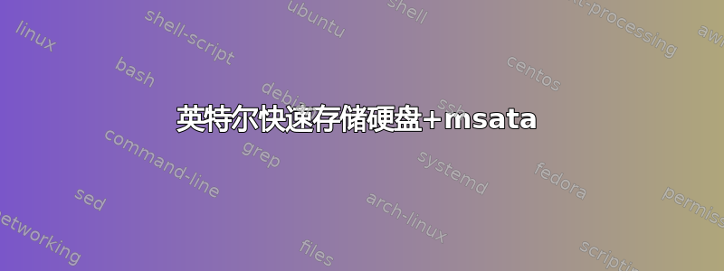 英特尔快速存储硬盘+msata