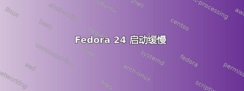 Fedora 24 启动缓慢