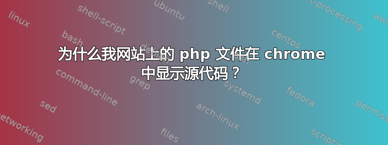 为什么我网站上的 php 文件在 chrome 中显示源代码？