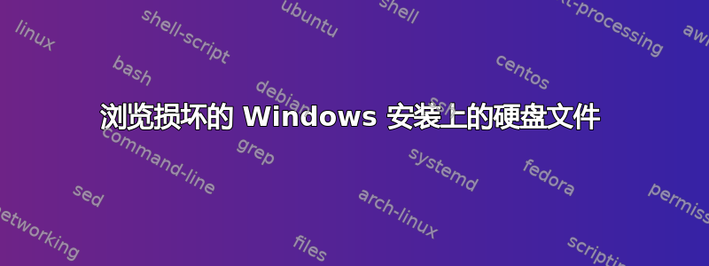 浏览损坏的 Windows 安装上的硬盘文件