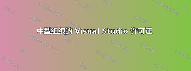 中型组织的 Visual Studio 许可证