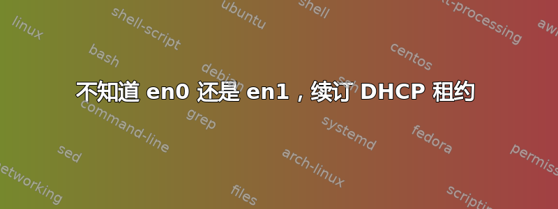 不知道 en0 还是 en1，续订 DHCP 租约