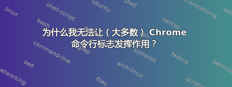 为什么我无法让（大多数） Chrome 命令行标志发挥作用？