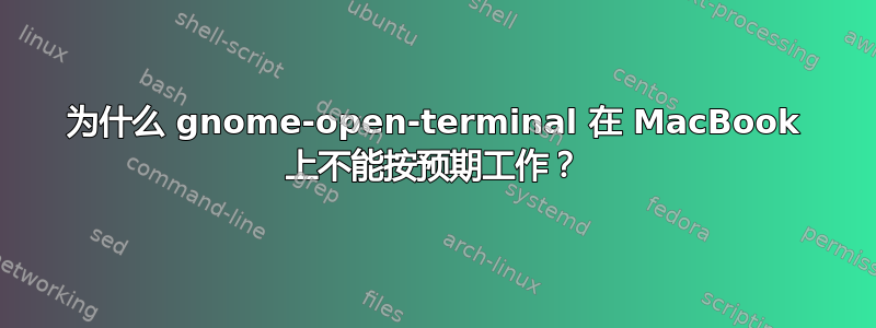 为什么 gnome-open-terminal 在 MacBook 上不能按预期工作？