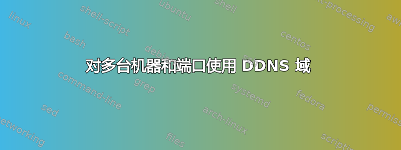 对多台机器和端口使用 DDNS 域