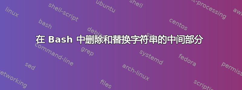 在 Bash 中删除和替换字符串的中间部分