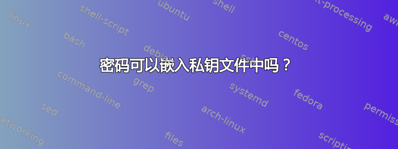 密码可以嵌入私钥文件中吗？