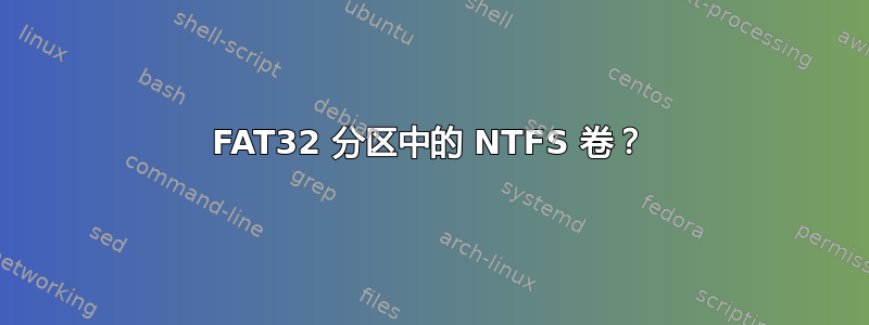 FAT32 分区中的 NTFS 卷？