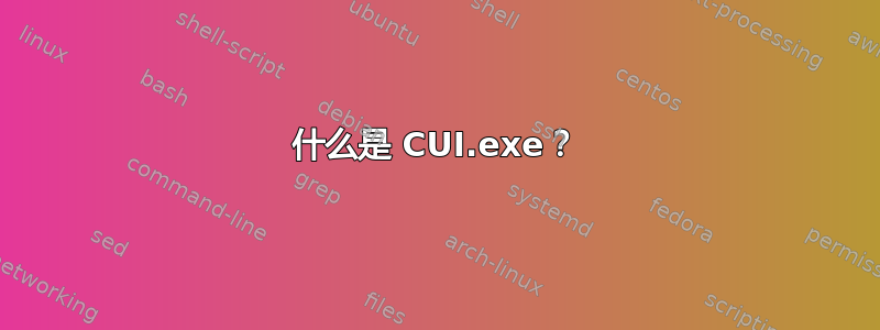 什么是 CUI.exe？