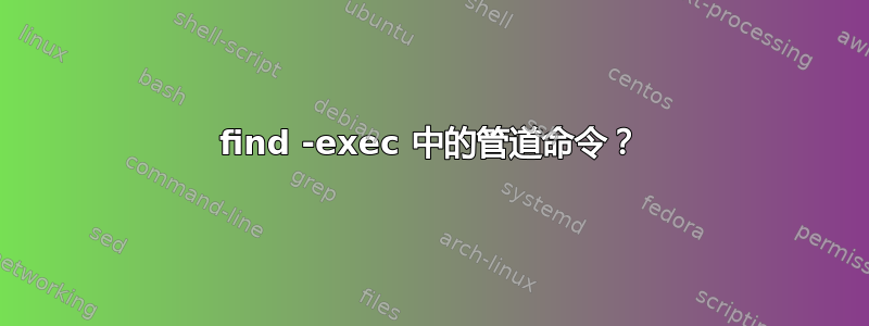 find -exec 中的管道命令？