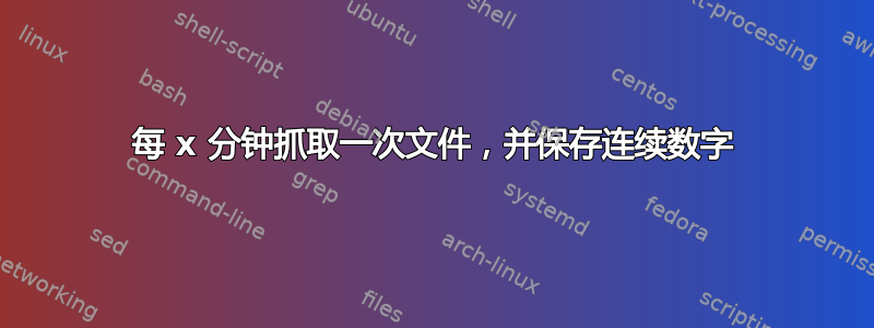 每 x 分钟抓取一次文件，并保存连续数字