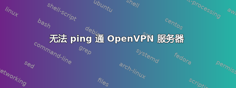 无法 ping 通 OpenVPN 服务器