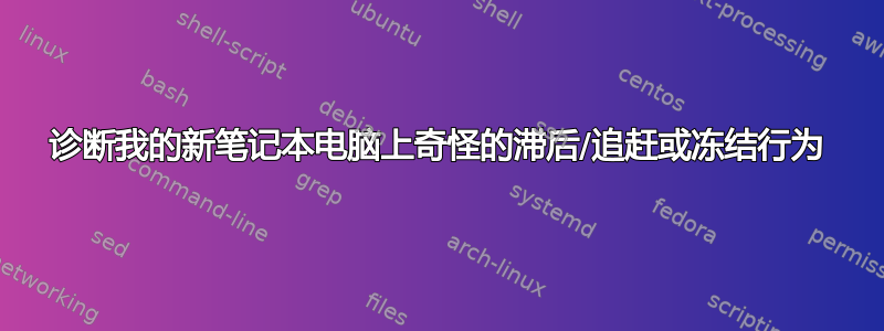 诊断我的新笔记本电脑上奇怪的滞后/追赶或冻结行为