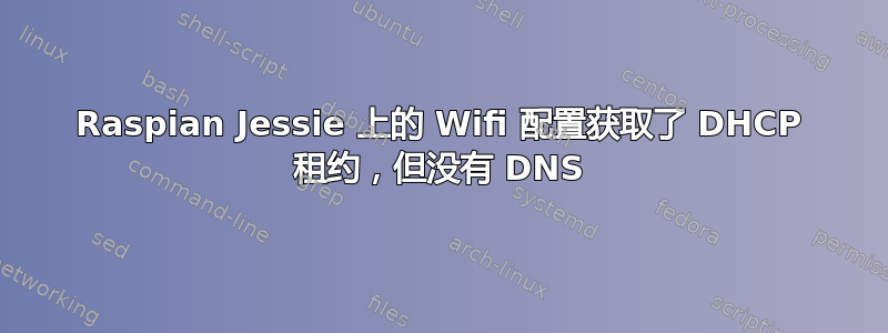 Raspian Jessie 上的 Wifi 配置获取了 DHCP 租约，但没有 DNS