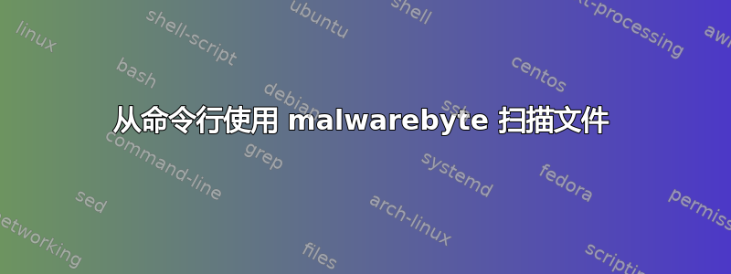 从命令行使用 malwarebyte 扫描文件