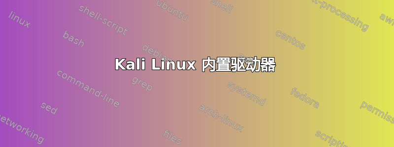 Kali Linux 内置驱动器