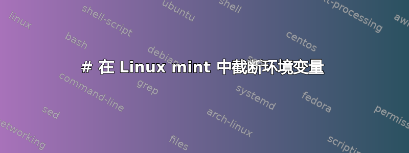 # 在 Linux mint 中截断环境变量