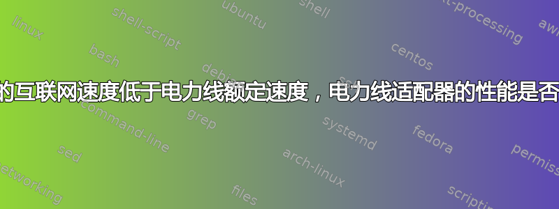 如果我的互联网速度低于电力线额定速度，电力线适配器的性能是否重要？