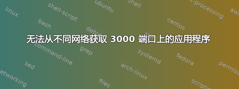 无法从不同网络获取 3000 端口上的应用程序