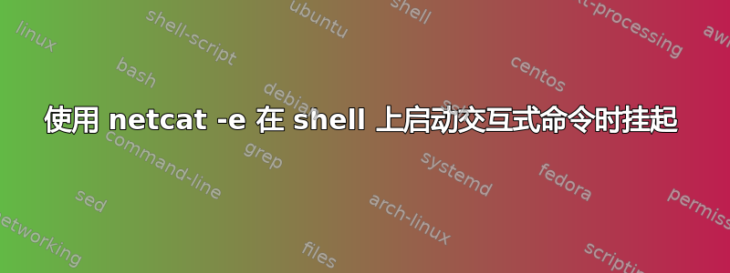 使用 netcat -e 在 shell 上启动交互式命令时挂起