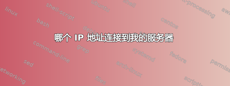 哪个 IP 地址连接到我的服务器