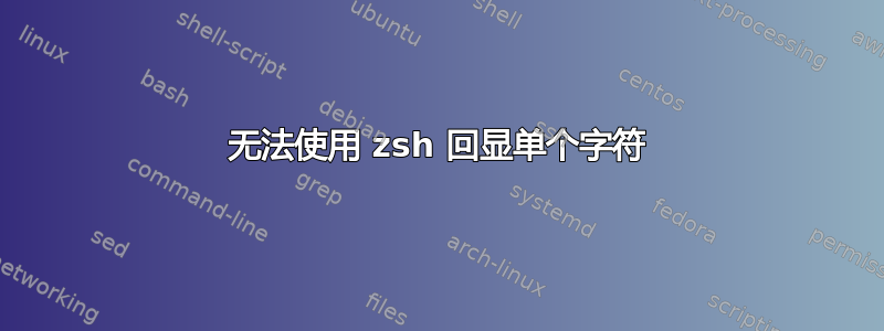 无法使用 zsh 回显单个字符