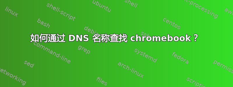 如何通过 DNS 名称查找 chromebook？