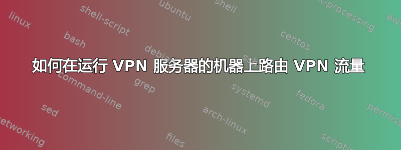 如何在运行 VPN 服务器的机器上路由 VPN 流量