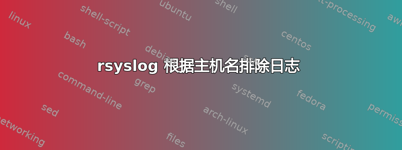 rsyslog 根据主机名排除日志