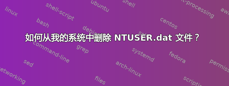 如何从我的系统中删除 NTUSER.dat 文件？