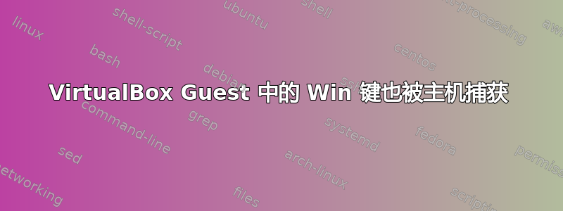 VirtualBox Guest 中的 Win 键也被主机捕获