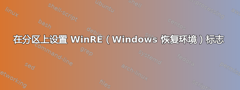 在分区上设置 WinRE（Windows 恢复环境）标志