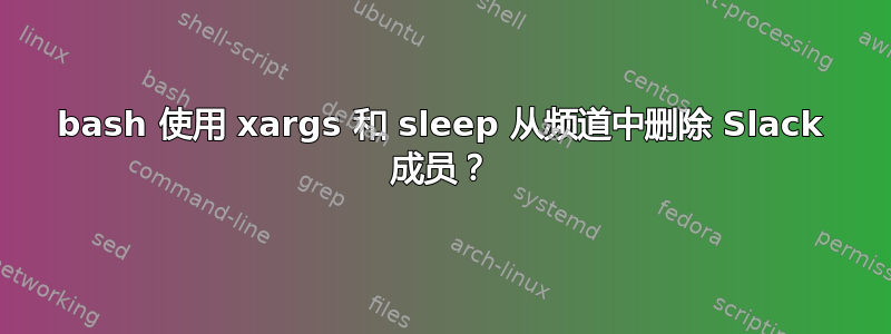 bash 使用 xargs 和 sleep 从频道中删除 Slack 成员？