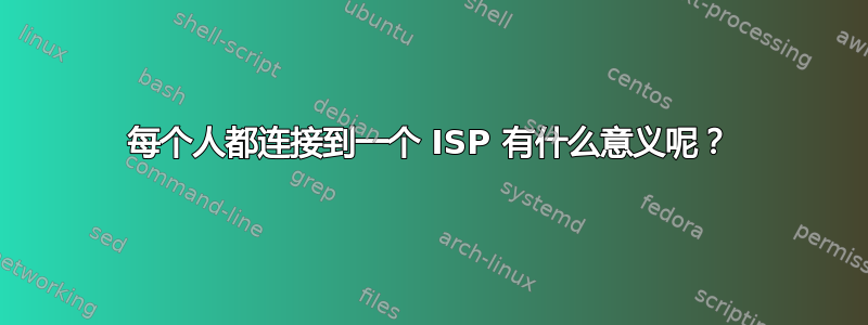 每个人都连接到一个 ISP 有什么意义呢？