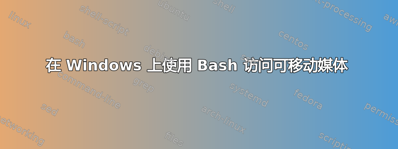 在 Windows 上使用 Bash 访问可移动媒体