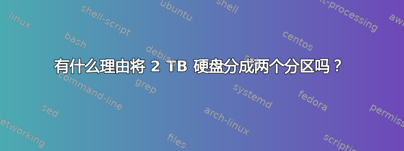 有什么理由将 2 TB 硬盘分成两个分区吗？